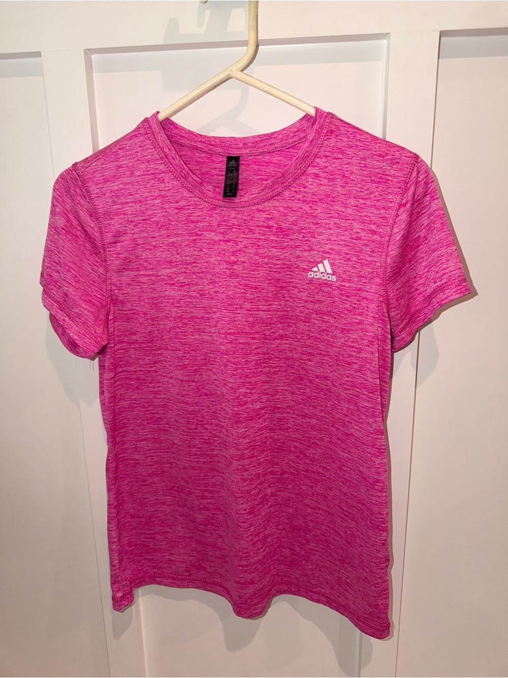 adidas Pink Heather Short Sleeve Training Tee